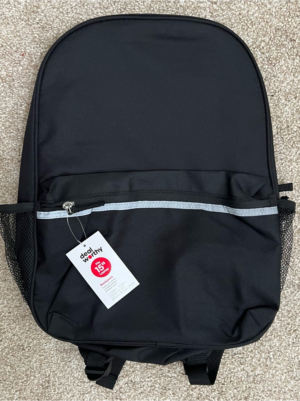 Deal Worthy Black 16”(H) x 12”(W) Everyday Backpack NWT!